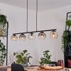 Ripoll hanging light, globe light, pendant light Amber, clear, Smoke-coloured, 5-light sources