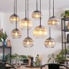 Koyoto hanging light, globe light, pendant light Amber, clear, Smoke-coloured, 8-light sources