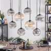 Koyoto hanging light, globe light, pendant light Amber, clear, Smoke-coloured, 8-light sources