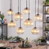 Koyoto hanging light, globe light, pendant light Amber, clear, 8-light sources