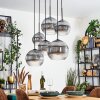 Koyoto hanging light, globe light, pendant light clear, Smoke-coloured, 6-light sources