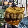 Koyoto hanging light, globe light, pendant light blue, gold, green, coppery, 6-light sources