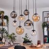 Gastor hanging light, globe light, pendant light Amber, clear, Smoke-coloured, 8-light sources