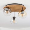 Ripoll ceiling light, globe light Ecru, black, 3-light sources