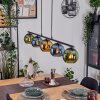 Koyoto hanging light, globe light, pendant light blue, gold, green, 5-light sources