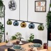 Koyoto hanging light, globe light, pendant light blue, gold, green, 5-light sources
