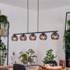 Koyoto hanging light, globe light, pendant light Smoke-coloured, 5-light sources