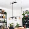 Gastor hanging light, globe light, pendant light Amber, clear, Smoke-coloured, 4-light sources