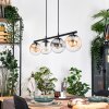 Gastor hanging light, globe light, pendant light Amber, clear, Smoke-coloured, 4-light sources