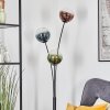 Gastor globe light, floor lamp blue, green, clear, coppery, 3-light sources