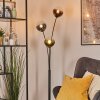 Gastor globe light, floor lamp blue, green, clear, coppery, 3-light sources