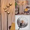 Koyoto globe light, floor lamp clear, Smoke-coloured, 5-light sources
