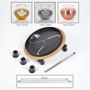 Koyoto ceiling light, globe light 40 cm brown, Wood like finish, black, 3-light sources