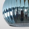 Koyoto ceiling light, globe light 40 cm brown, Wood like finish, black, 3-light sources