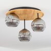 Ripoll ceiling light, globe light Ecru, black, 3-light sources