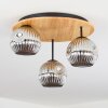Ripoll ceiling light, globe light Ecru, black, 3-light sources