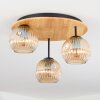 Ripoll ceiling light, globe light Ecru, black, 3-light sources