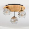 Ripoll ceiling light, globe light Ecru, black, 3-light sources