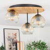 Ripoll ceiling light, globe light Ecru, black, 3-light sources