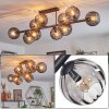 Koyoto ceiling light, globe light Smoke-coloured, 10-light sources