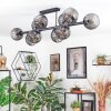 Koyoto ceiling light, globe light Smoke-coloured, 10-light sources
