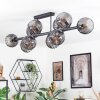 Koyoto ceiling light, globe light Smoke-coloured, 10-light sources