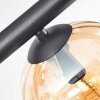 Koyoto ceiling light, globe light Amber, clear, Smoke-coloured, 10-light sources