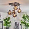 Gastor ceiling light, globe light Smoke-coloured, 5-light sources