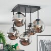 Gastor ceiling light, globe light Smoke-coloured, 5-light sources
