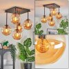 Gastor ceiling light, globe light Amber, 5-light sources