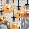 Gastor ceiling light, globe light Amber, 5-light sources