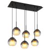 Globo lighting Barry hanging light black, 6-light sources