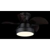 Globo lighting Kari Ceiling fan light LED brown, black, 1-light source, Remote control