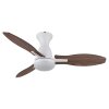 Globo lighting Gale Ceiling fan light LED Wood like finish, Ecru, white, 1-light source, Remote control