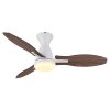 Globo lighting Gale Ceiling fan light LED Wood like finish, Ecru, white, 1-light source, Remote control
