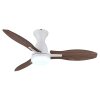 Globo lighting Gale Ceiling fan light LED Wood like finish, Ecru, white, 1-light source, Remote control