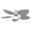 Globo lighting Elise Ceiling fan light LED grey, white, 1-light source, Remote control