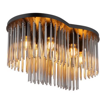 Globo lighting Gorley ceiling light black, 6-light sources
