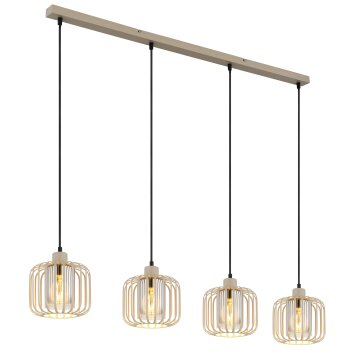 Globo lighting Alfred hanging light sand-coloured, 4-light sources