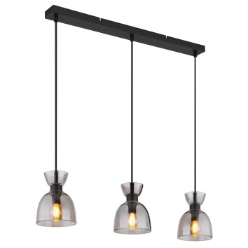 Globo lighting Massey hanging light black, 3-light sources