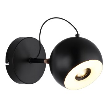 Globo lighting Donovan wall light LED chrome, black, 1-light source