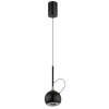 Globo lighting Donovan hanging light LED chrome, black, 1-light source