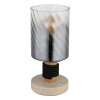 Globo lighting Osborne table lamp brown, stone appearance, 1-light source