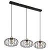 Globo lighting Greys hanging light black, 3-light sources