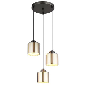 Globo lighting Felicia hanging light black, 3-light sources