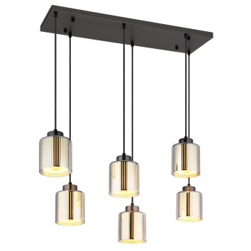 Globo lighting Felicia hanging light black, 6-light sources
