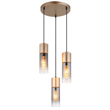 Globo lighting Annika hanging light brown, 3-light sources