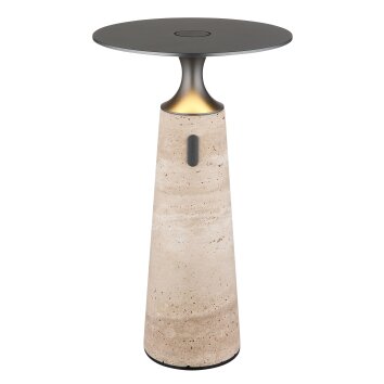 Globo lighting Travertin table lamp LED grey, 1-light source
