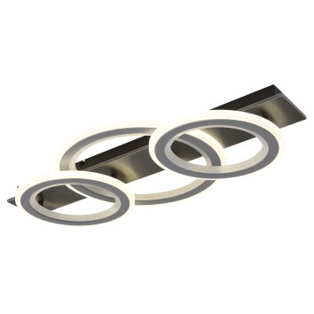 Globo lighting Jayden ceiling light LED grey, black, 1-light source, Remote control, Colour changer