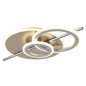 Globo lighting Norris ceiling light LED champagne, chrome, 1-light source